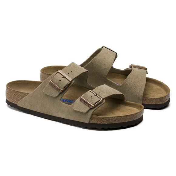 Birkenstock Unisex Arizona Soft Footbed Suede Taupe Sandal, Size 41, L10 M8 NWOT - Picture 7 of 9